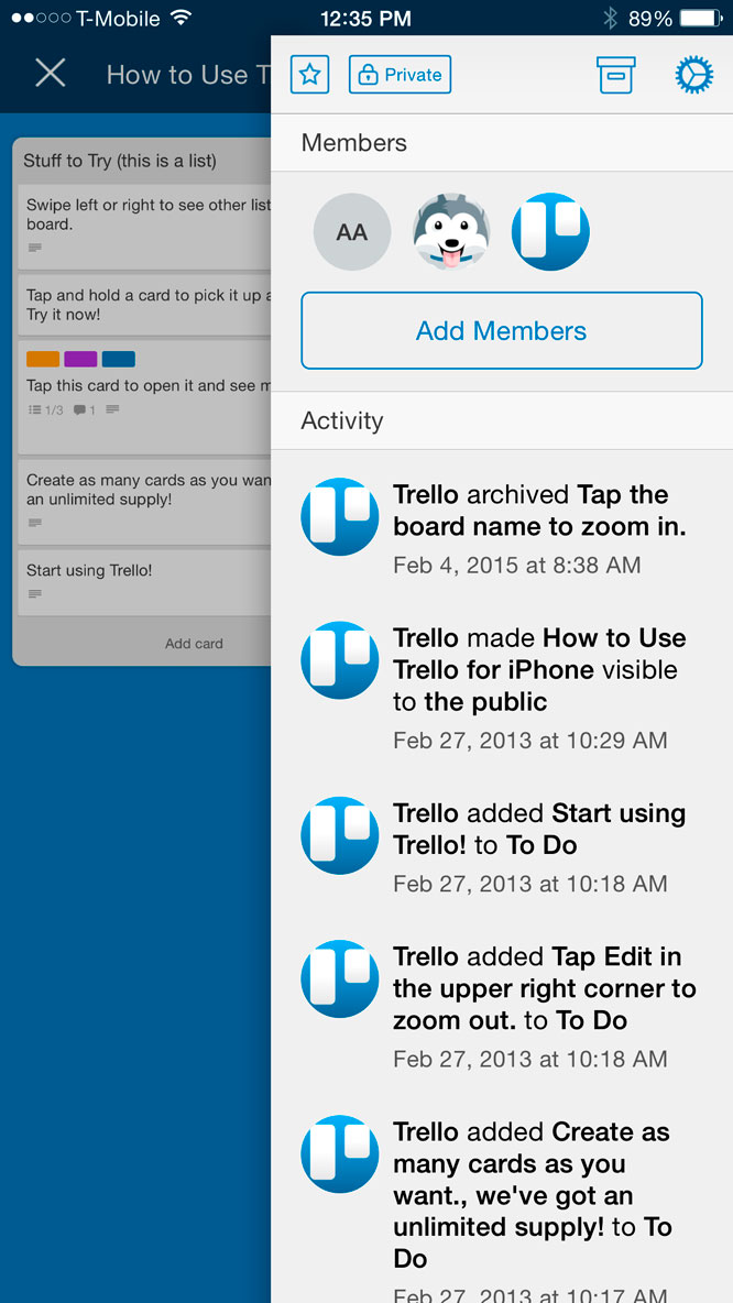 Wedding Apps Trello