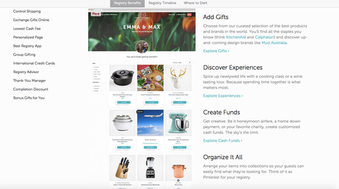 wedding registry