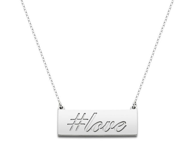 Love engraved necklace