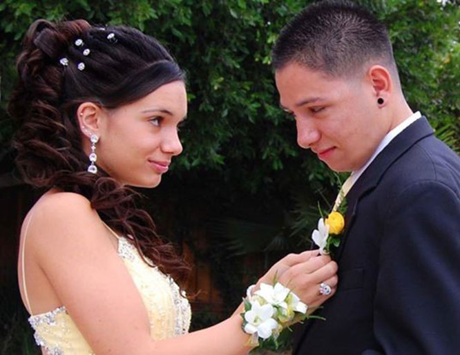 Christine Brungard and Victor Ibarra Prom Photo