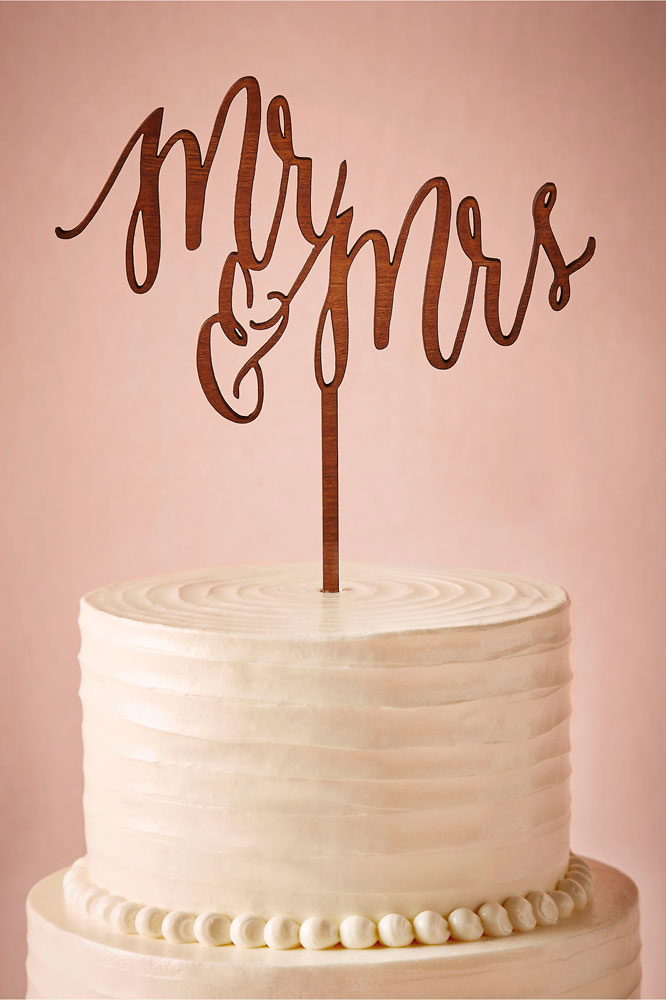 Mr and Mrs Cake Topper