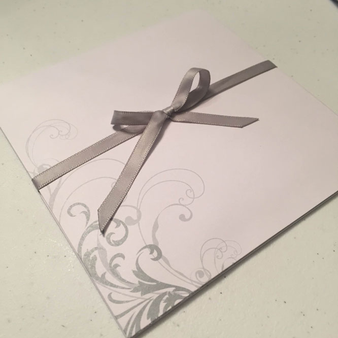 Christine's DIY wedding invitations RSVP cards